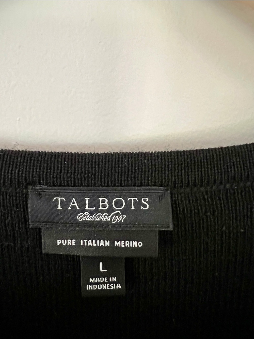 Talbots Black Ruffle-Hem Button-Front Cardigan - Picture 3 of 3